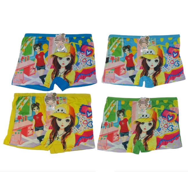 برچسب شورت دخترانه گیاهی کلاه دار