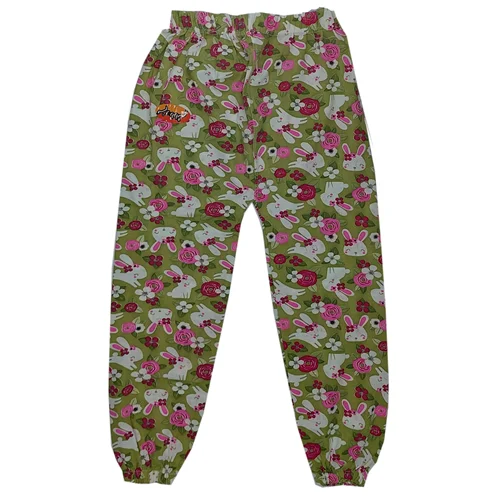 شلوار دخترانه مدل خرگوش سبز من و داداشم کد 1614